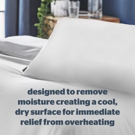 Silentnight Cool Touch Pillowcase - Best Cooling Temperature Control Pillow Cover Case For Hot Flashes Warm Sleepers Stay Cool At Night - Prevent Overheating Long Lasting Pillowcase