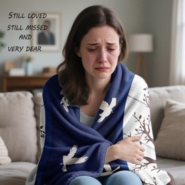 VMREAYR Sympathy Gifts for Loss of Dad, Memorial Gifts for Loss of Father, Bereavement Gift, Loss of A Father Sympathy Gift Blanket 60" X 50", in Memory of Loved One