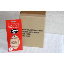 Masik University Of Georgia Wooden Air Freshener Masik Collegiate Fragrance 12 Pack