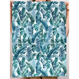 CENTRAL 23 Blue Wrapping Paper - 6 Sheets of Gift Wrap with Tags - Jungle Leaves - Leaf Wrapping Paper for Men and Women - Plant Mom - Comes with Stickers - Eco Wrapping Paper