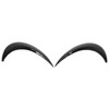 1 Pair Left Right Gloss Black Headlight Eyebrow Cover Trim