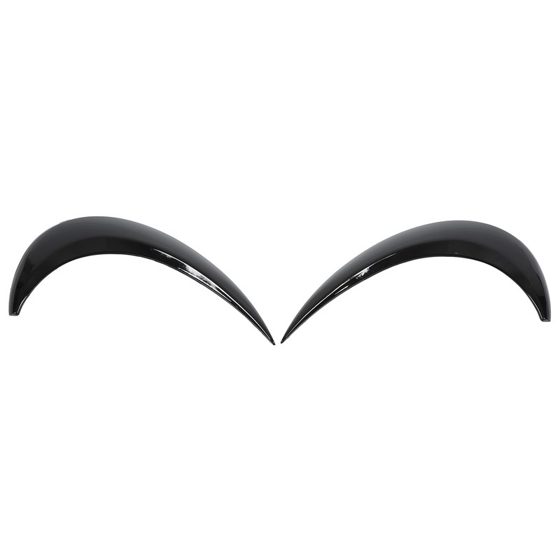 1 Pair Left Right Gloss Black Headlight Eyebrow Cover Trim