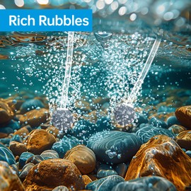 Biling Solar Pond Aerator with Battery Backup, 3 Modes Solar Powered Air Pump with Pond Bubble Regulator for Outdoor Fish Pond Stock Tank Aquarium Hydroponics