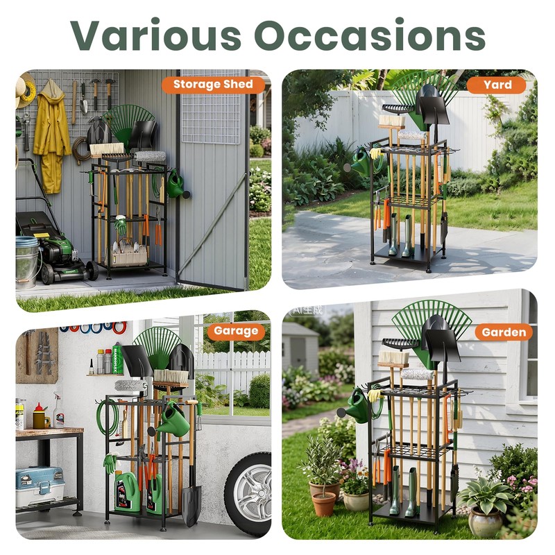 SPACECARE Garden Tool Organizer with Feet Up to 35 Long-Handled