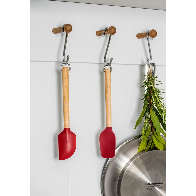 KitchenAid 2pc Mini Birchwood Spatulas Set - Empire Red