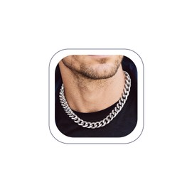 Bandmax Necklace Chain for Men, 3mm Miami Cuban Link