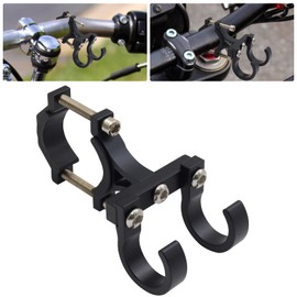 Biqing 1PC Motorcycle Handlebar Front Hook,Aluminum Alloy Electric Bike Hanging Bag Claw Hook Motorcycle Helmet Holder Hook Double Hook 18-44mm,Black