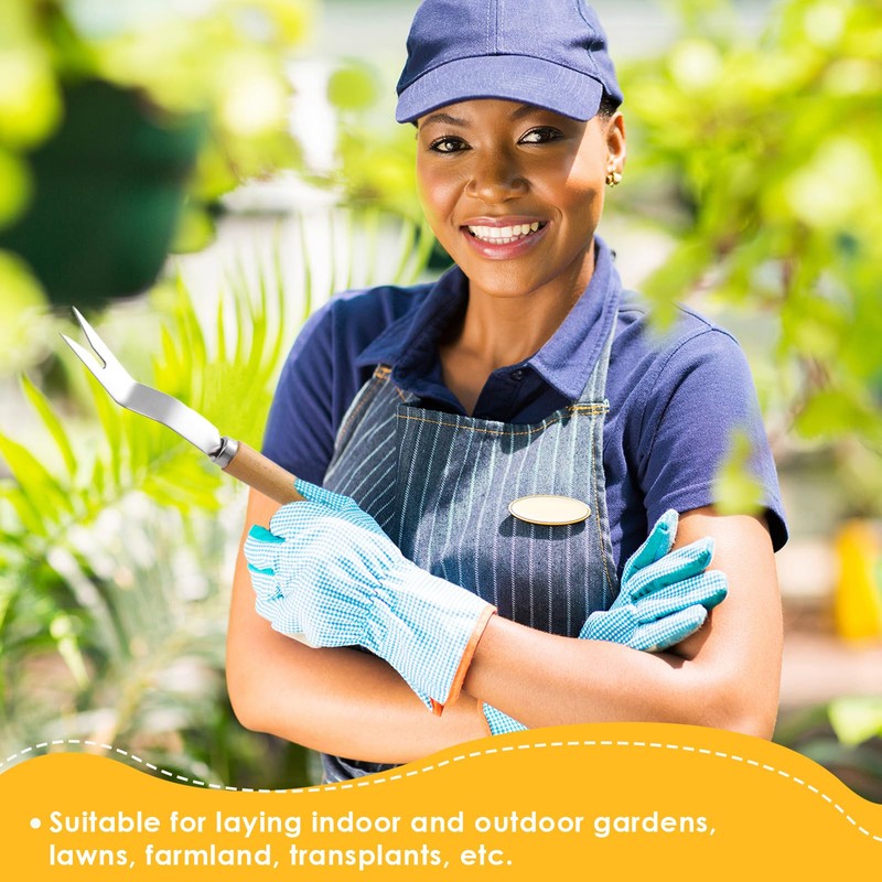 Dandelion Weed Puller With V-Shape Fork, Gardening Hand Tool, Wood