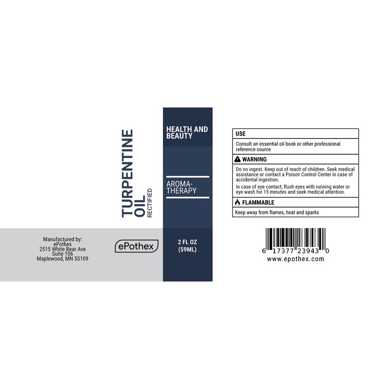 EPOTHEX Turpentine Oil - Rectified - Topical Application - Pharma