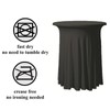 GABALITAINS Tablecloth Spandex Underskirt Dining Table Cloth Stretchy Round Stand