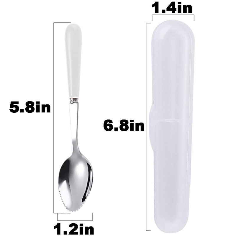 Goeielewe Grapefruit Spoons with Round Serrated Edges for Citrus Kiwi