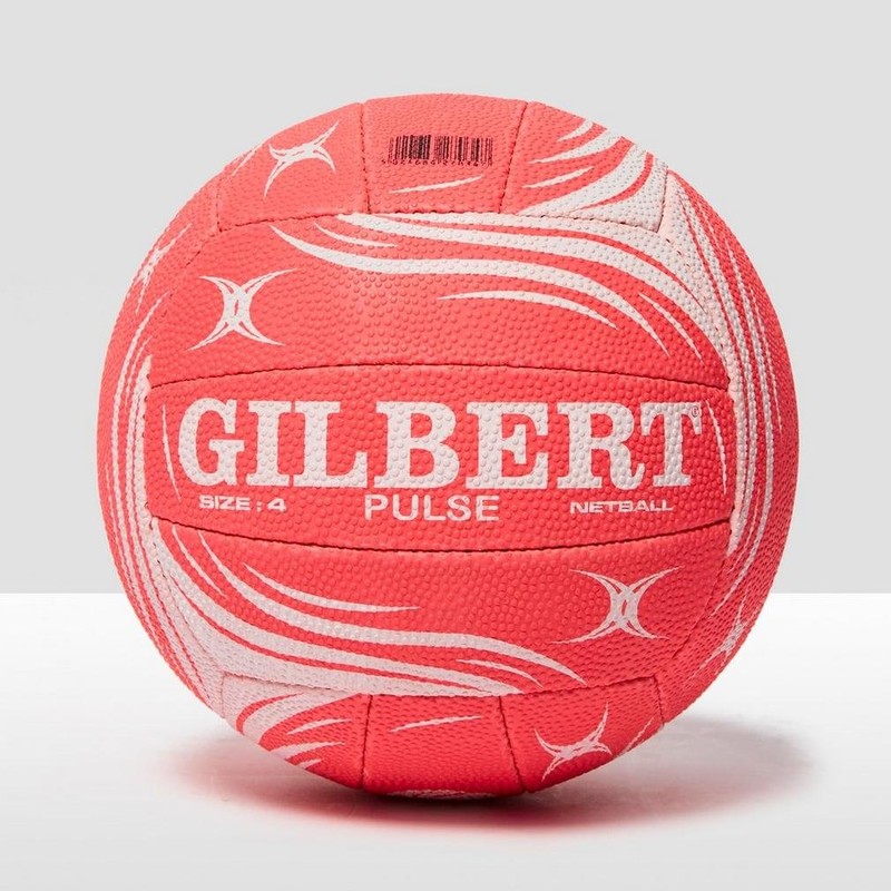 Gilbert Boys Pulse Match Net Ball - Pink/White, Size 5