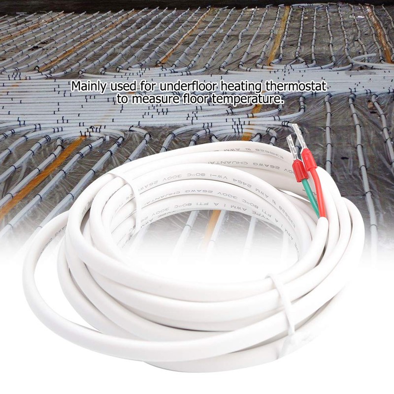 Floor Heating Sensor Probe, 10K Ohm Temperature Underfloor Heating Warming