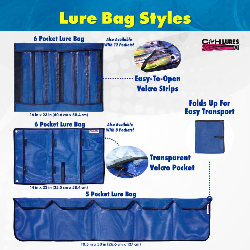 C&H Lures Fishing Lure Case, 10.5 in x 50 in