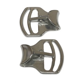 Outfitters Supply 2 Pack of Two Inch Tackaberry Buckles, Heavy Duty Solid Stainless Steel, Won't Rust, Makes Cinching A Breeze, Stainless Steel, 2