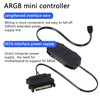 CERRXIAN 5V 3PIN ARGB Controller,Built-in Light Mode,SATA Power Supply,For Motherboards