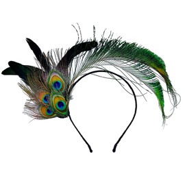 1 Piece Peacock Feather Headband, Retro Headband, Masquerade Accessories, Ele Headband, Clothing Accessories.