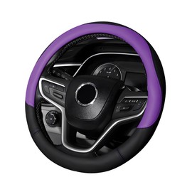 Wevdn Car Steering Wheel Cover, Non-Slip Soft Breathable Microfiber Leather Steering Wheel Protector, Universal Safety Vehicle Interior Steering Wheel Cover Fit for Cars SUVs RVs (Purple)