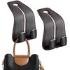 2PCS Gancho Reposacabezas Para Coche De Cuero Multifuncional Accesorio Automotriz