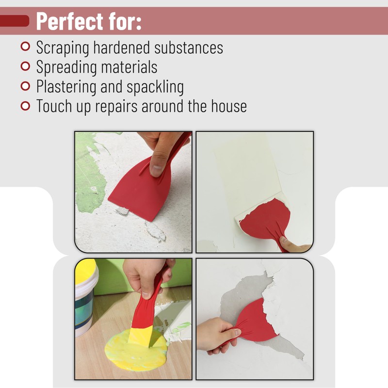 Bates- Putty Knife Set with Sanding Sponge, 10 pcs, Plastic
