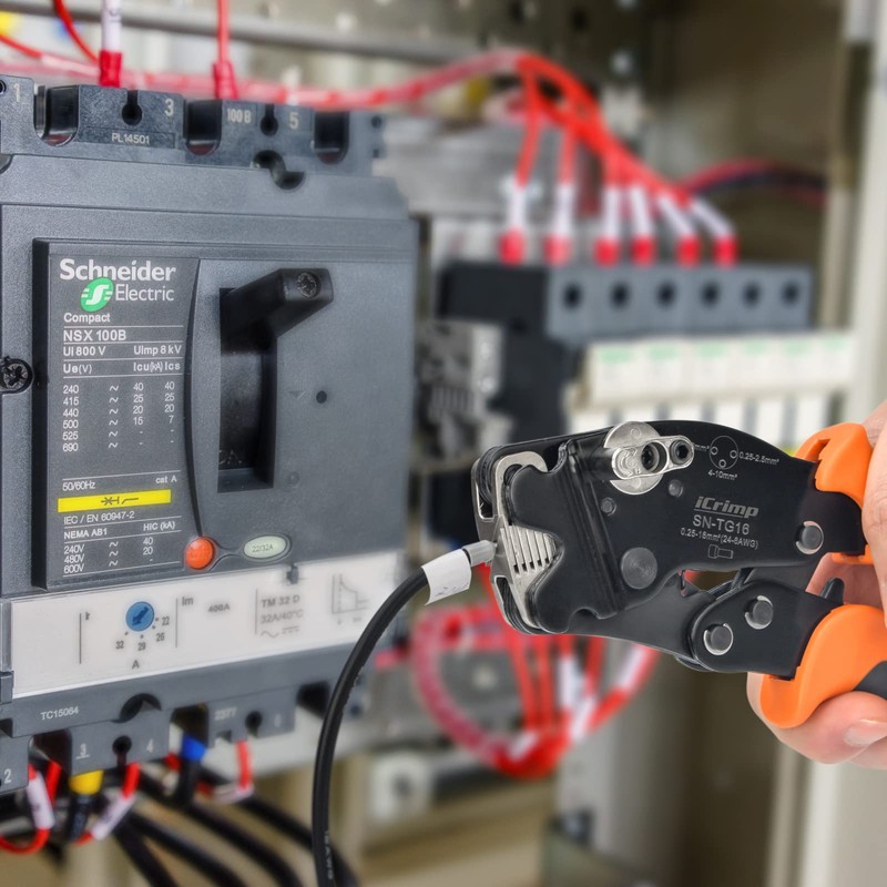 iCrimp Square Ratchet Crimper for End Sleeves and Ferrules AWG