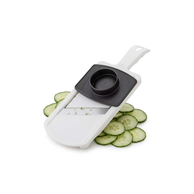 Fackelmann Thick/Thin Cutter with Leftover Holder, Vegetable Cutter with Two-Sided