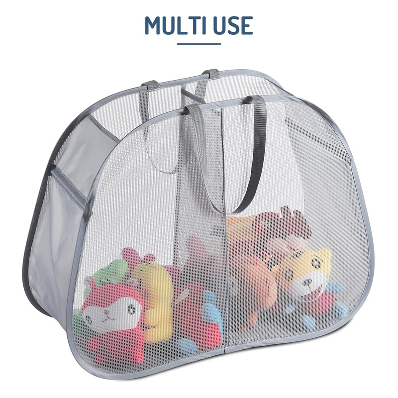 Mesh Popup Laundry Hamper 115L Foldable Laundry Basket Extra Large