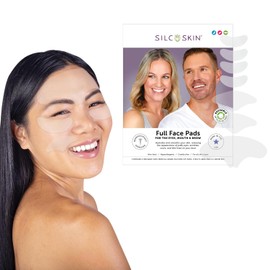 Silcskin Facial Pad Full Face Set Reusable Self Adhesive Silicone Face Patches For Lines Around Eyes And Mouth, Spa At Home Holiday Gift For Her