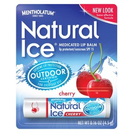 Mentholatum Natural Ice Lip Balm Cherry SPF 15 1 Each (Pack of 8)