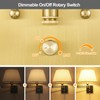 TRLIFE Dimmable Wall Sconce Plug in, Brushed Brass Wall Sconces