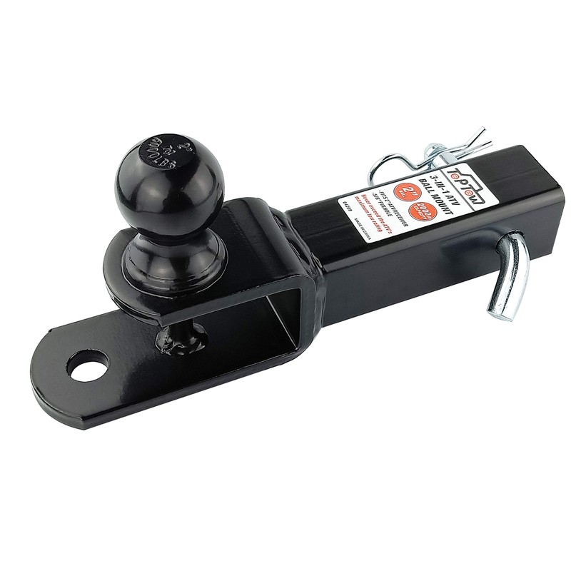 TOPTOW ATV/UTV Trailer Hitch Towing Ball Mounts, 2-Inch Ball, Clevis