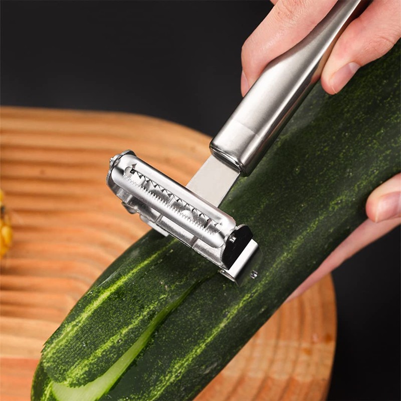 DIYBravo Pack of 2 Stainless Steel Corn Peeler Vegetable Peeler