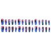 Spring on Nails Medium Coffin Fake Nails Purple Blue False