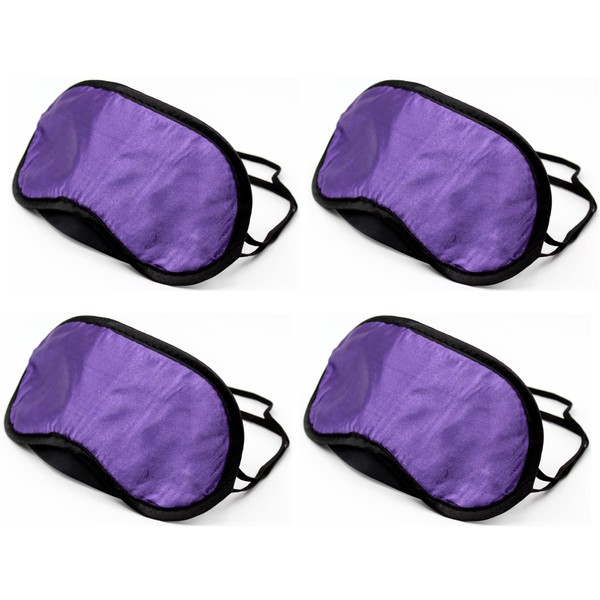 Dream Essentials Snooz Silky Soft Sleep Mask Value Pack 4 Eye Masks - Purple (4 Pack)