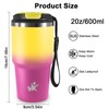 Mujigaga Tazza da Viaggio 0.6 Litri con Isolamento, Bicchiere Termico