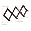 Relaxdays 1 x Wooden Extendable Coat Rack, 10 Coat Hooks,