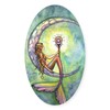 CafePress Mermaid Moon Fantasy Art Oval Car Bumper Sticker