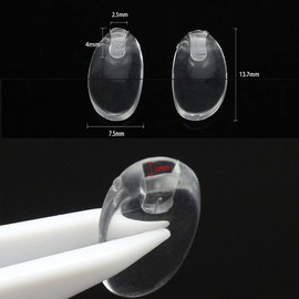 Eyeglass Nose Pads 2Pairs Anti-Slip Soft Silicone Glasses Nose Pieces Push in Pushin Replacement for Silhouette Frameless Glasses Eyeglasses Sunglasses