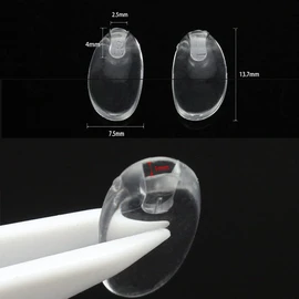 Eyeglass Nose Pads 2Pairs Anti-Slip Soft Silicone Glasses Nose Pieces Push in Pushin Replacement for Silhouette Frameless Glasses Eyeglasses Sunglasses