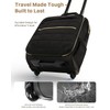 Rolling Puffer Backpack for Women, Wheeled Laptop Backpack, Short-Term Travel