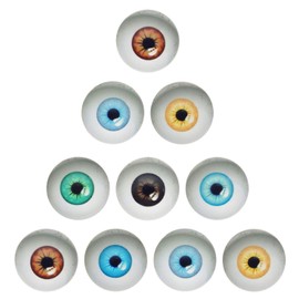 GraceAngie 40PCS (20Pairs) 30mm Mixed Color Lucky Evil Eyes Animal Doll Eyes Round Flatback Scrapbooking Dome Cabochons for Cameo Pendant Settings