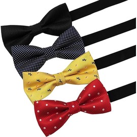 Stibest 8 Pcs Elegant Adjustable Pre-tied Bow Ties Men's Bow Ties Many Colors Option in Bulk, Multicolor, Standard