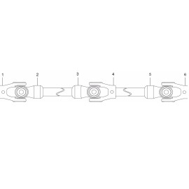 Caltric Drive Propeller Shaft Yoke Ujoint For Kawasaki Mule 4010 KAF950 F G Diesel 09-13