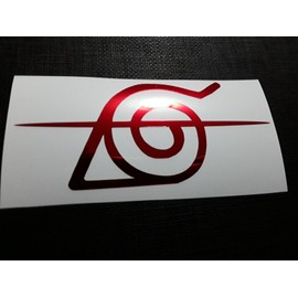 Naruto Itachi's Scratched Head Band Red Symbol Sticker Vinyl Decal Waterproof