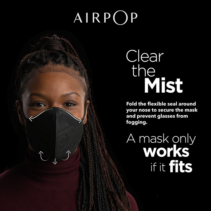 AIRPOP, Pocket Reusable Washable Face Mask 4 Pk 4-Layer Face