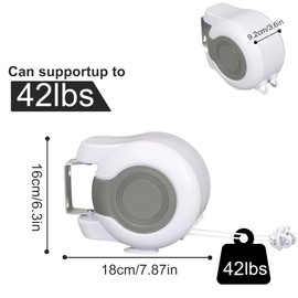 Outdoor Retractable Double-Layer Clothes Drying line - Heavy-Duty PVC Coated line - Energy-Saving and Space Saving Detachable Llaundry Drying Line