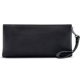 Clutch Bag Black - Expatrié “Marie” Faux Leather Womens Handbag - Vegan PU Leather Versatile Foldover Clutch Purse Messenger Shoulder Bag for Women - Elegant Clutch and Shoulder Bag in One