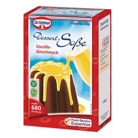Dr. Oetker Professional, Dessertsoße Vanille-Geschmack, Soßenpulver in 1 kg Packung, 1-39-206012