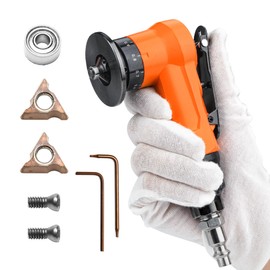 2-in-1 Mini Air Chamfer Tool for Chamfering and Round Cornor on Metal, Arc Corner 45 Degree Pneumatic Beveling Trimming Deburring Machine