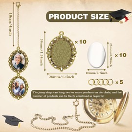 SANNIX 10 Pcs Graduation Cap Charm, Memorial Charm for Graduation Cap Tassel Charm Memorial Photo Charm Graduation Gift for Cap and Gown Ceremony Charms Graduation Cap Decorations(Antique Bronze)